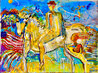 Going West 2014 46x58 - Huge - Mixed Media on Canvas Original Painting by Giora Angres - 1