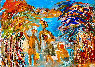 Clambake 2012 48x58 Huge Original Painting by Giora Angres - 0