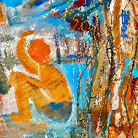 Clambake 2012 48x58 Huge Original Painting by Giora Angres - 3 Clambake 2012 48x58 Huge Original Painting by Giora Angres - 3