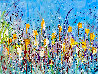 Bees and Sky 2021 48x58 Huge Original Painting by Giora Angres - 0