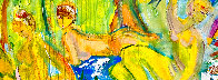 Bathers 2015 48x58 Huge Original Painting by Giora Angres - 2