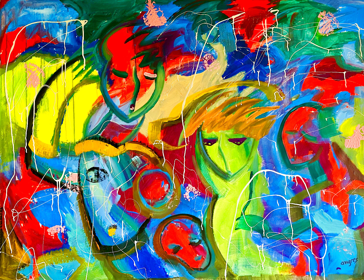 Trippin’ 2020 48x60 Huge Original Painting by Giora Angres Trippin’ 2020 48x60 Huge Original Painting by Giora Angres