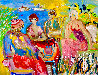 Mother and her Daughters 2002 48x60 Huge Original Painting by Giora Angres - 0
