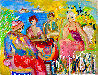 Mother and her Daughters 2002 48x60 Huge Original Painting by Giora Angres - 1