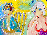 Mother And Her Daughters 2002 48x60 Huge Original Painting by Giora Angres - 3 Mother And Her Daughters 2002 48x60 Huge Original Painting by Giora Angres - 3