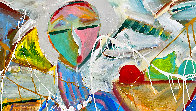 Nice Bouquet 2022 48x60 Huge Original Painting by Giora Angres - 2 Nice Bouquet 2022 48x60 Huge Original Painting by Giora Angres - 2