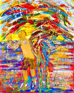 Magic Sunset 2002 49x30 Original Painting - Giora Angres Magic Sunset 2002 49x30 Original Painting - Giora Angres