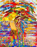 Magic Sunset 2002 49x30 Original Painting by Giora Angres - 1 Magic Sunset 2002 49x30 Original Painting by Giora Angres - 1