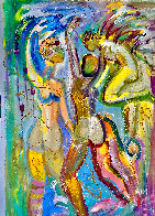 Reach For the Stars 2004 60x46 Huge Original Painting by Giora Angres - 0