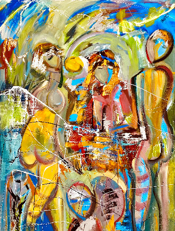 Midsummer Dream 2009 60x48  Huge Original Painting - Giora Angres