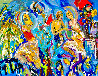 Warm Up 2002 49x60 Huge Original Painting by Giora Angres - 1