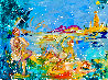 Moonbathing 2002 48x60 Huge Original Painting by Giora Angres - 1
