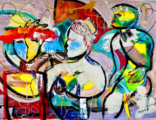 Surf's Up Original Painting - Giora Angres