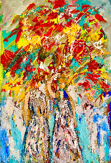 Sisters 2014 46x30 - Huge Original Painting - Giora Angres Sisters 2014 46x30 - Huge Original Painting - Giora Angres