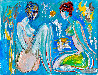 Paris Series: Confession 2002 46x58 Huge - France Original Painting by Giora Angres - 1