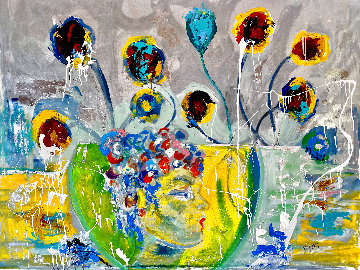 My Child 2017 48x60 Huge Original Painting - Giora Angres My Child 2017 48x60 Huge Original Painting - Giora Angres
