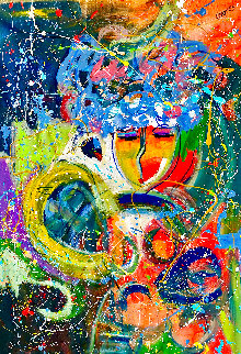 Party Girls 2004 58x46 -Huge Original Painting - Giora Angres Party Girls 2004 58x46 -Huge Original Painting - Giora Angres