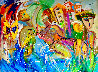 South Beach 2022 46x60 Huge - Miami, Florida - Spring Break Original Painting by Giora Angres - 0