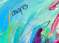 Blue and Gold 2017 46x60 Huge Original Painting by Giora Angres - 4 Blue and Gold 2017 46x60 Huge Original Painting by Giora Angres - 4