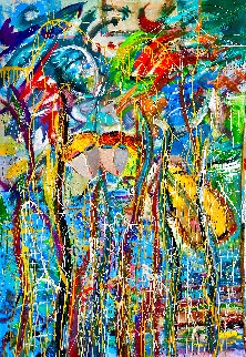 Angel with Guitar 2019 60x46 - Huge Original Painting - Giora Angres Angel with Guitar 2019 60x46 - Huge Original Painting - Giora Angres