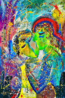 Cool Cat 2017 58x46 - Huge Original Painting - Giora Angres Cool Cat 2017 58x46 - Huge Original Painting - Giora Angres