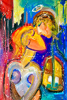 Singing Angels 2002 58x46 - Huge Original Painting by Giora Angres - 0