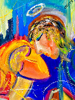 Singing Angels 2002 58x46 - Huge Original Painting by Giora Angres - 1