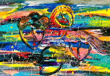 Love Parade 2015 46x60 - Huge Original Painting - Giora Angres