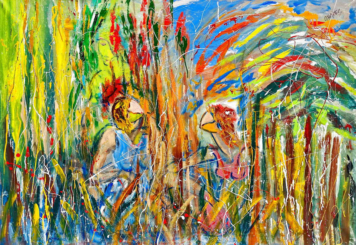 Love in the Afternoon 2018 46x60 - Huge Original Painting by Giora Angres Love in the Afternoon 2018 46x60 - Huge Original Painting by Giora Angres