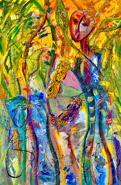 Jungle Fever 2006 46x60 Huge Original Painting by Giora Angres