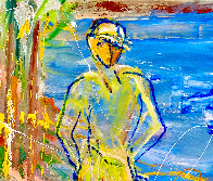 Time-Out 2019 48x60 Huge Original Painting by Giora Angres - 2 Time-Out 2019 48x60 Huge Original Painting by Giora Angres - 2