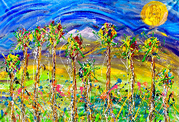 Palm Desert 2017 46x58 - Huge - California Original Painting - Giora Angres
