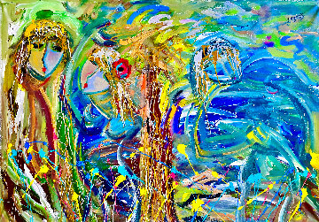 Dripping Wet 2019 46x60 - Huge Original Painting - Giora Angres Dripping Wet 2019 46x60 - Huge Original Painting - Giora Angres