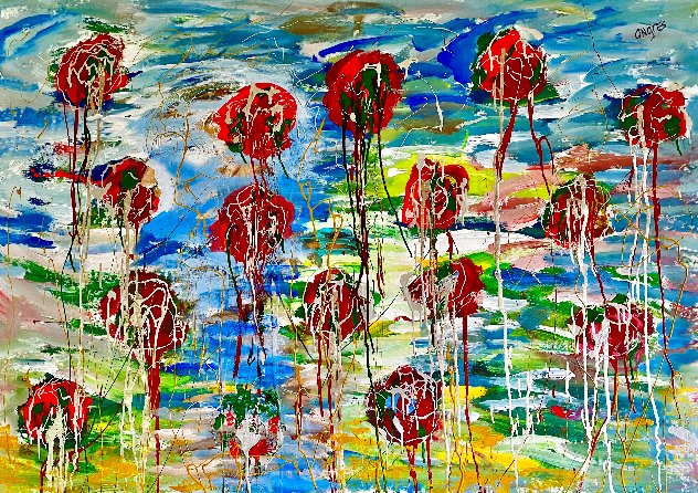 I Promised You a Rose Garden 2019 44x58 Original Painting by Giora Angres
