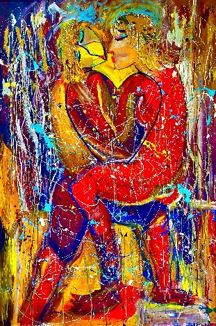 Heart and Soul 2004 60x44 - Huge Original Painting - Giora Angres