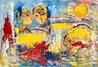 Flying Fish 2017 45x62 - Huge Original Painting by Giora Angres - 1