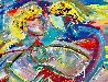 Flying Fish 2017 44x58 - Huge Original Painting by Giora Angres - 2