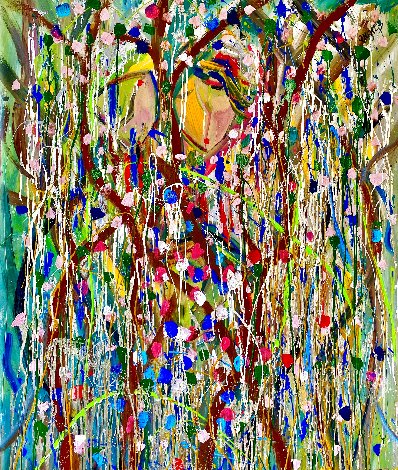 Current of Time 2017 50x40 - Huge Original Painting - Giora Angres