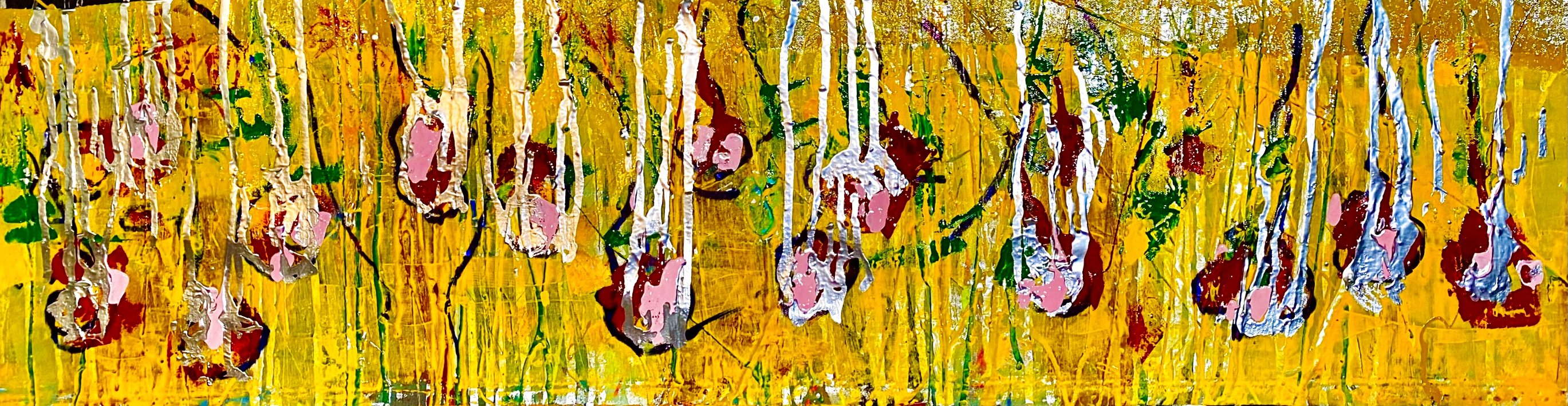 Birth of Life 2022 12x44 - Huge Original Painting by Giora Angres