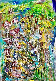 Wine and Roses 2004 60x44 - Huge Original Painting - Giora Angres