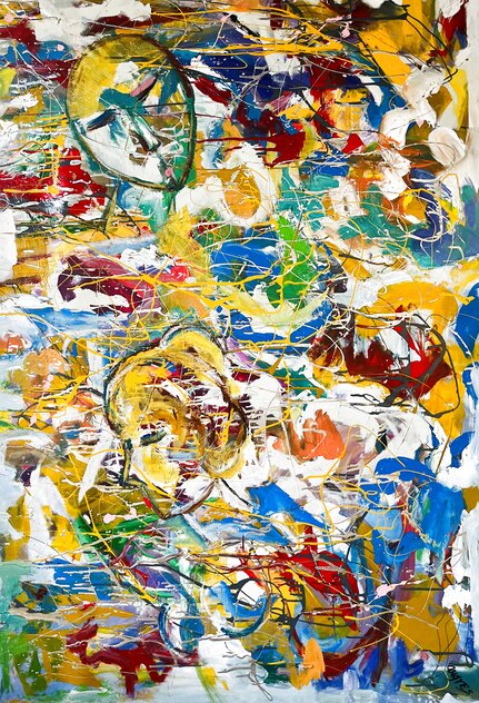 Dreamscape 62x44 - Mixed Media on Canvas - Huge Original Painting by Giora Angres