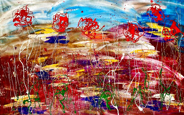 Red Coral 40x60 - Huge - Maui, Hawaii - Maui Divers Original Painting by Giora Angres