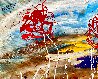 Red Coral 40x60 - Huge - Maui, Hawaii - Maui Divers Original Painting by Giora Angres - 2