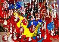 Joy to Live 2014 48x60 - Huge Original Painting by Giora Angres - 1
