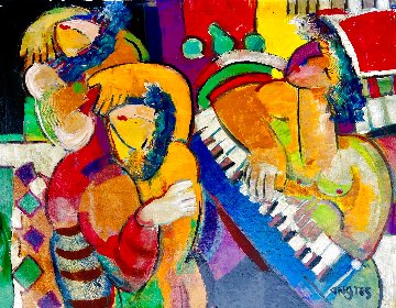 Dance Series: Samba Sisters 2005 36x48 - Huge Original Painting - Giora Angres Dance Series: Samba Sisters 2005 36x48 - Huge Original Painting - Giora Angres