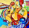 Good Morning Kiss 2014 36x48 - Huge Original Painting by Giora Angres - 2