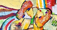 Good Morning Kiss 2014 36x48 - Huge Original Painting by Giora Angres - 3 Good Morning Kiss 2014 36x48 - Huge Original Painting by Giora Angres - 3