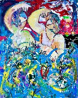 Happy Life 48x36 - Huge Original Painting by Giora Angres - 0