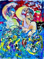Happy Life 48x36 - Huge Original Painting by Giora Angres - 1