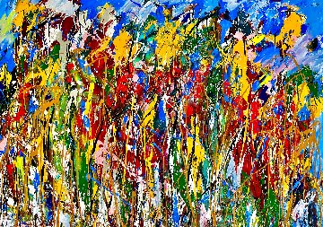 Melody of Fall 60x44 - Huge Original Painting - Giora Angres